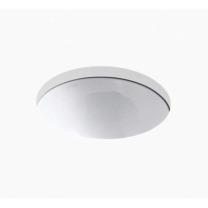 Kohler® K-2298-0 Bathroom Sink, Round, Vitreous China, White