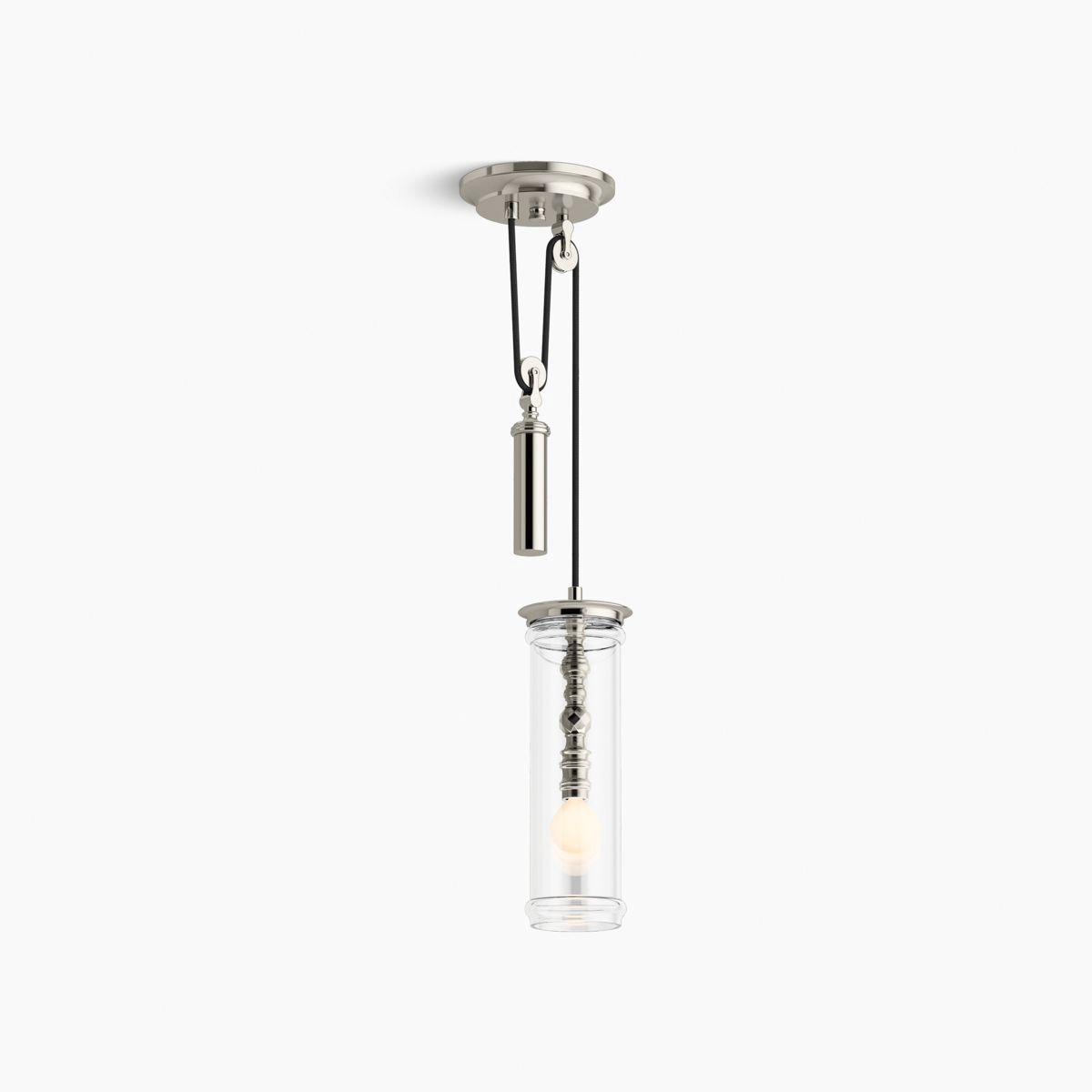 Kohler® Damask® K-23340-PE01-SNL Pendant Light, 60 W Fixture, 120 V, Fluorescent Bulb, 1-Bulb, 450 Lumens, 3000 K thumbnail 3