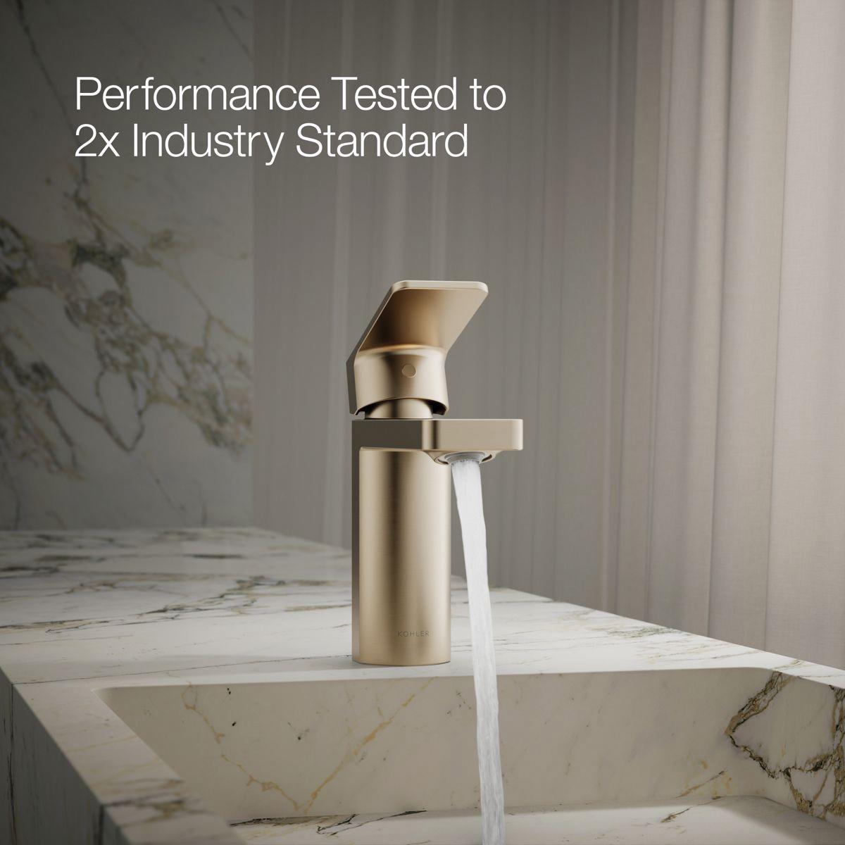 Kohler® Parallel® K-23472-4-BV Bathroom Sink Faucet, 1-Handle, Deck, Single-Handle, Pop-Up, Vibrant® Brushed Bronze thumbnail 4