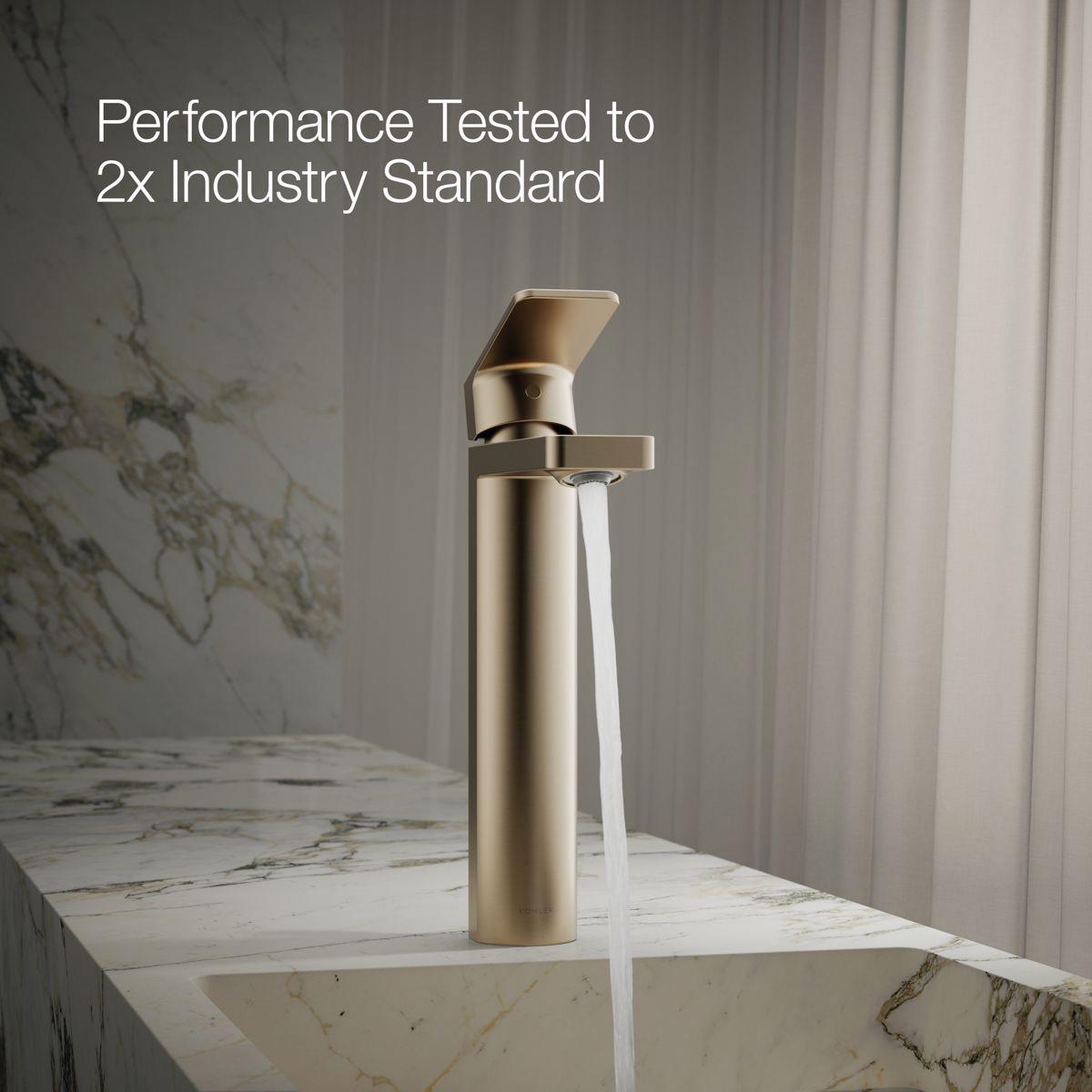 Kohler® Parallel® K-23475-4-BV Bathroom Sink Faucet, 1-Handle, Deck, Single-Handle, Vibrant® Brushed Bronze thumbnail 2