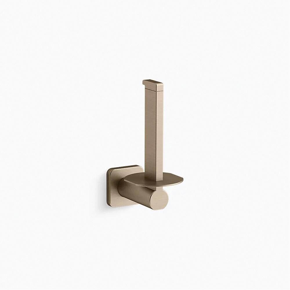 Kohler® K-23527-BV Vertical Toilet Paper Holder, Stainless Steel/Zinc, Vibrant® Brushed Bronze