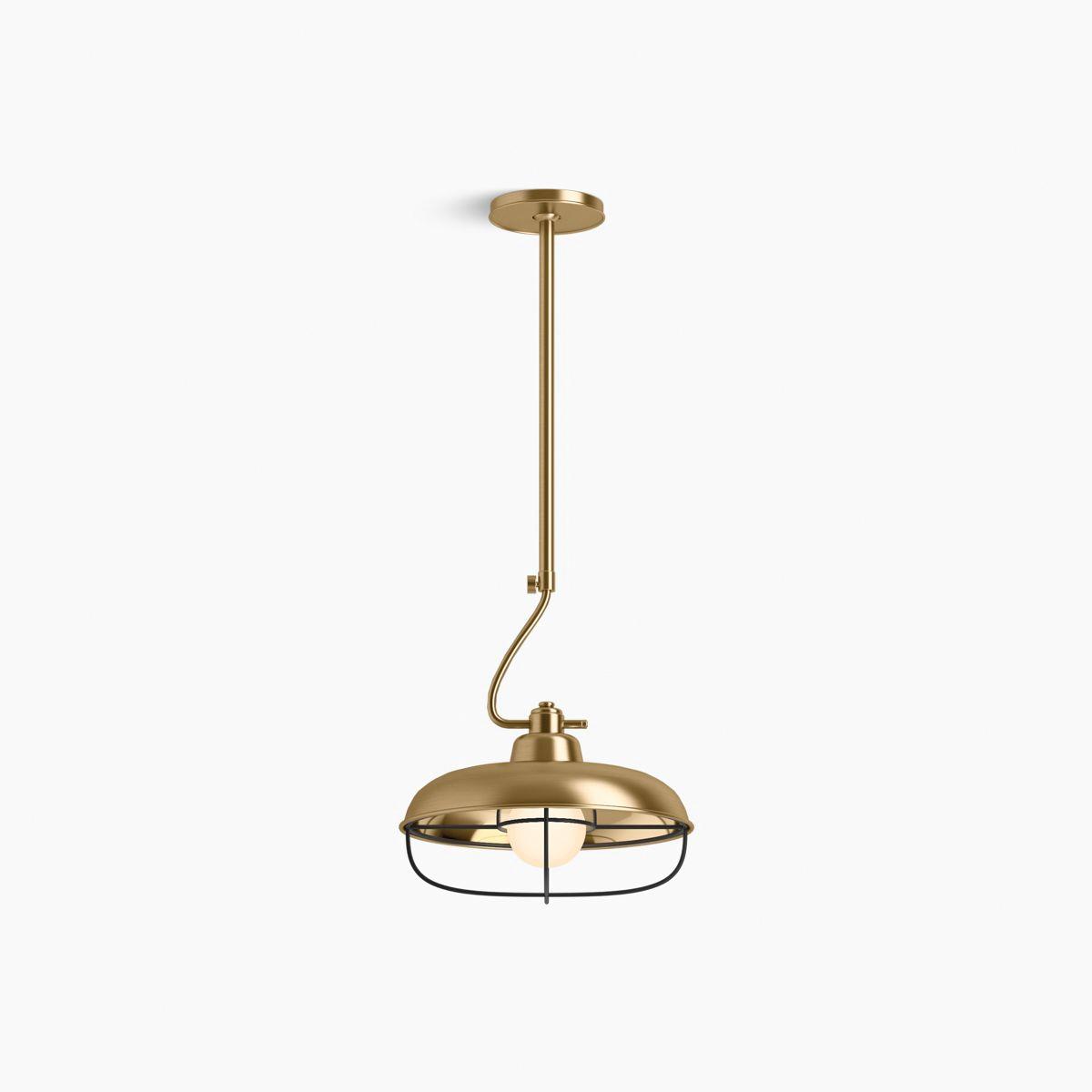 Kohler® Modern Farm K-23663-PE01-BGL Pendant Light, 60 W Fixture, 120 V, Incandescent Bulb, 1-Bulb, Steel Fixture