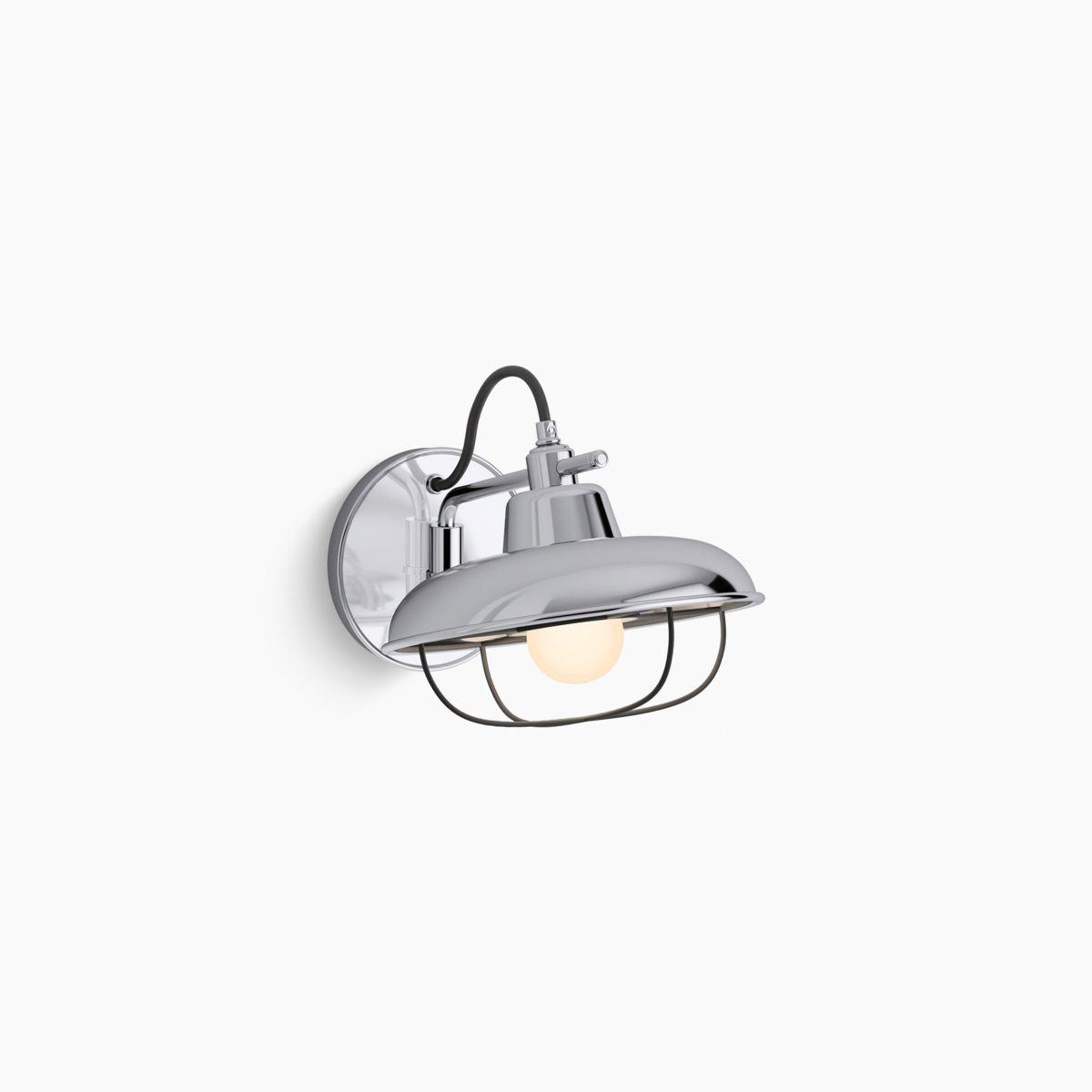 Kohler® K-23668-SC01-CPL Swinging Sconce, 60 W Fixture, 120 V, Fluorescent Bulb, 1-Bulb, Steel Fixture