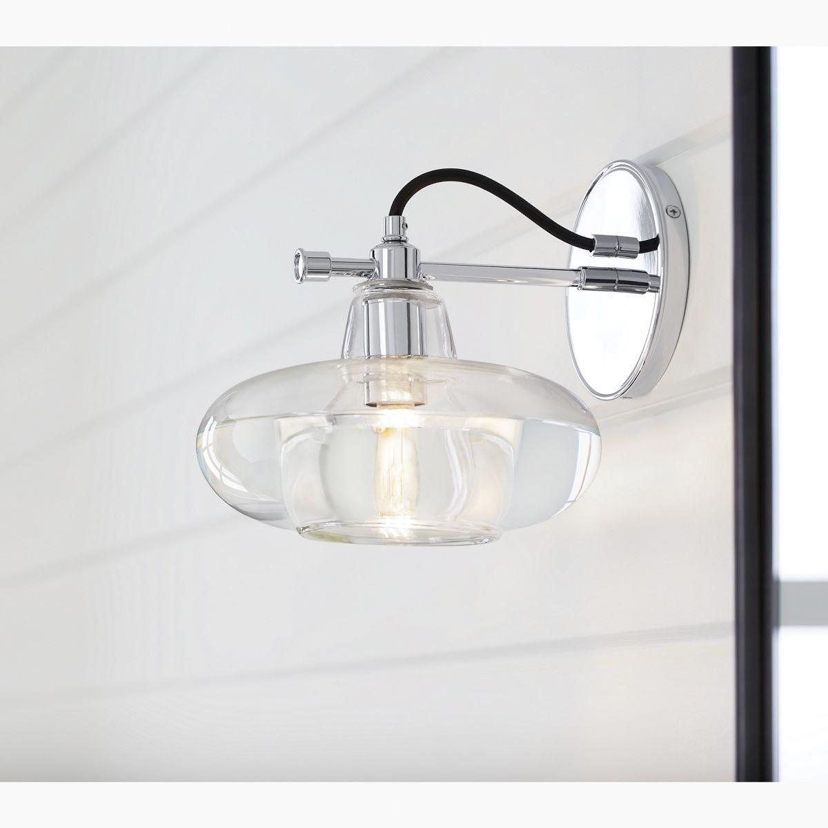 Kohler® Modern Farm K-23669-SC01-CPL Lacemaker Sconce, 60 W Fixture, 120 V, 1-Bulb, Steel Fixture, Wall Mounting thumbnail 3
