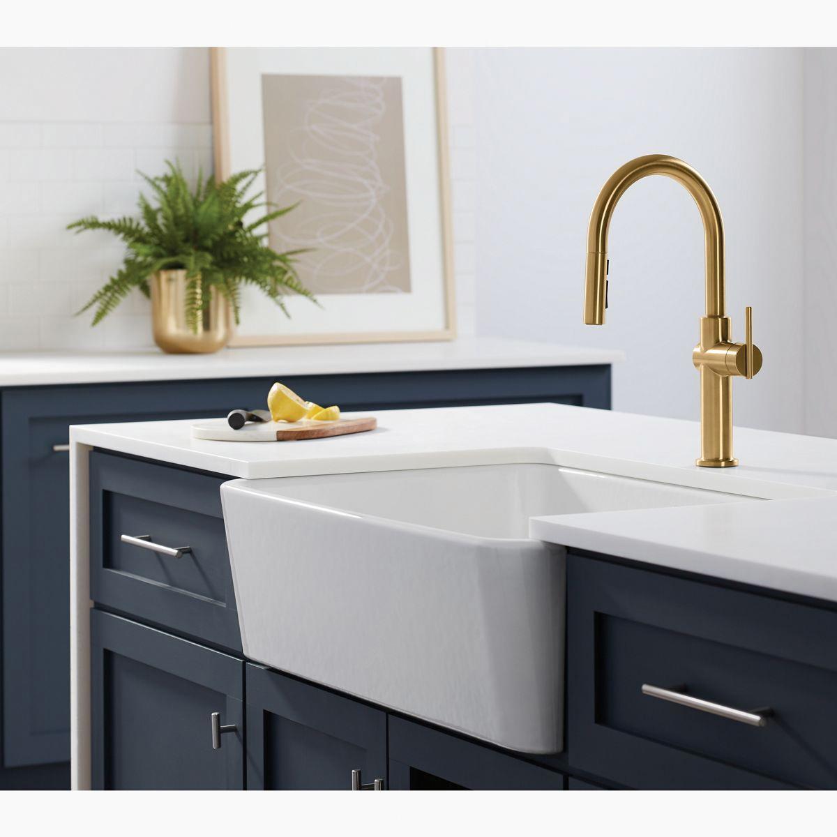 Kohler® Ironridge™ K-24268-NY Farmhouse Kitchen Sink, Iron, Dune, Domestic thumbnail 3