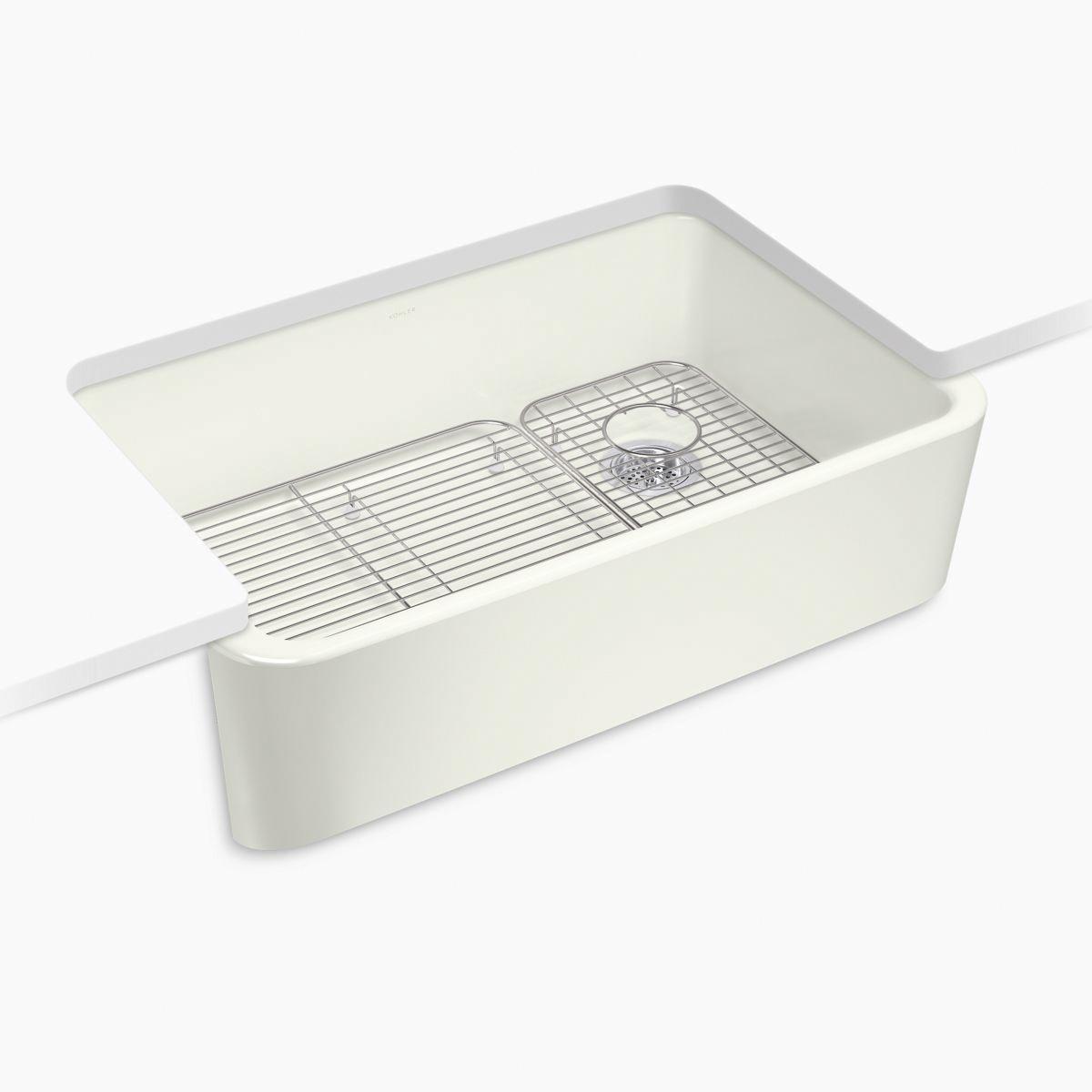 Kohler® Ironridge™ K-24268-NY Farmhouse Kitchen Sink, Iron, Dune, Domestic thumbnail 2