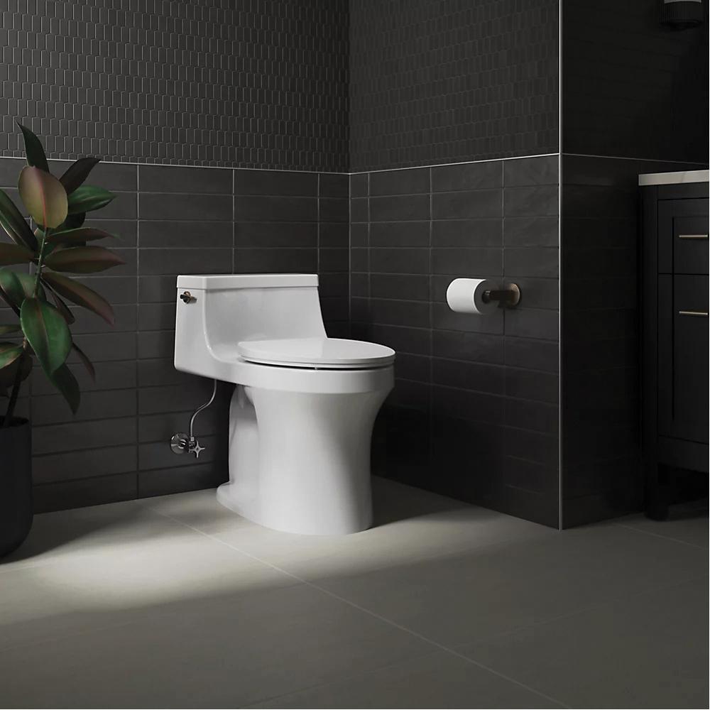 Kohler® Glissade® K-27331-0 Toilet Seat, Contemporary, Elongated, Plastic, White, 19-7/8 in H x 14-3/4 in W thumbnail 2