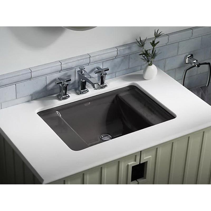 Kohler® Ledges® K-2838-0 Bathroom Sink, Rectangular, Iron, White