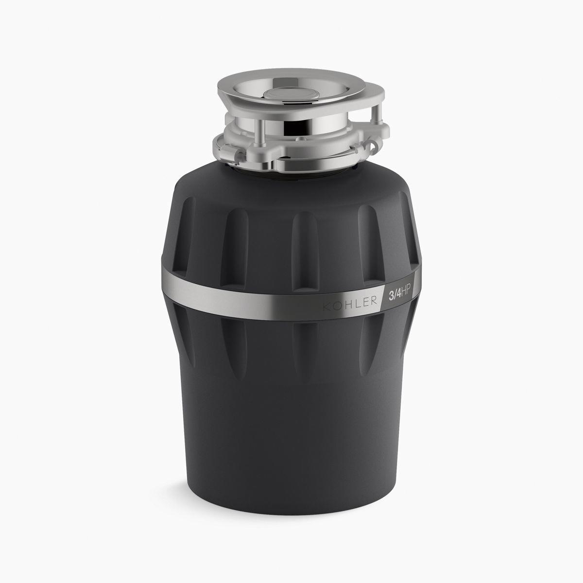 Kohler® K-29361-CHR Garbage Disposal, 120 V, 3/4 hp, 1725 rpm, Stainless Steel, Charcoal thumbnail 2
