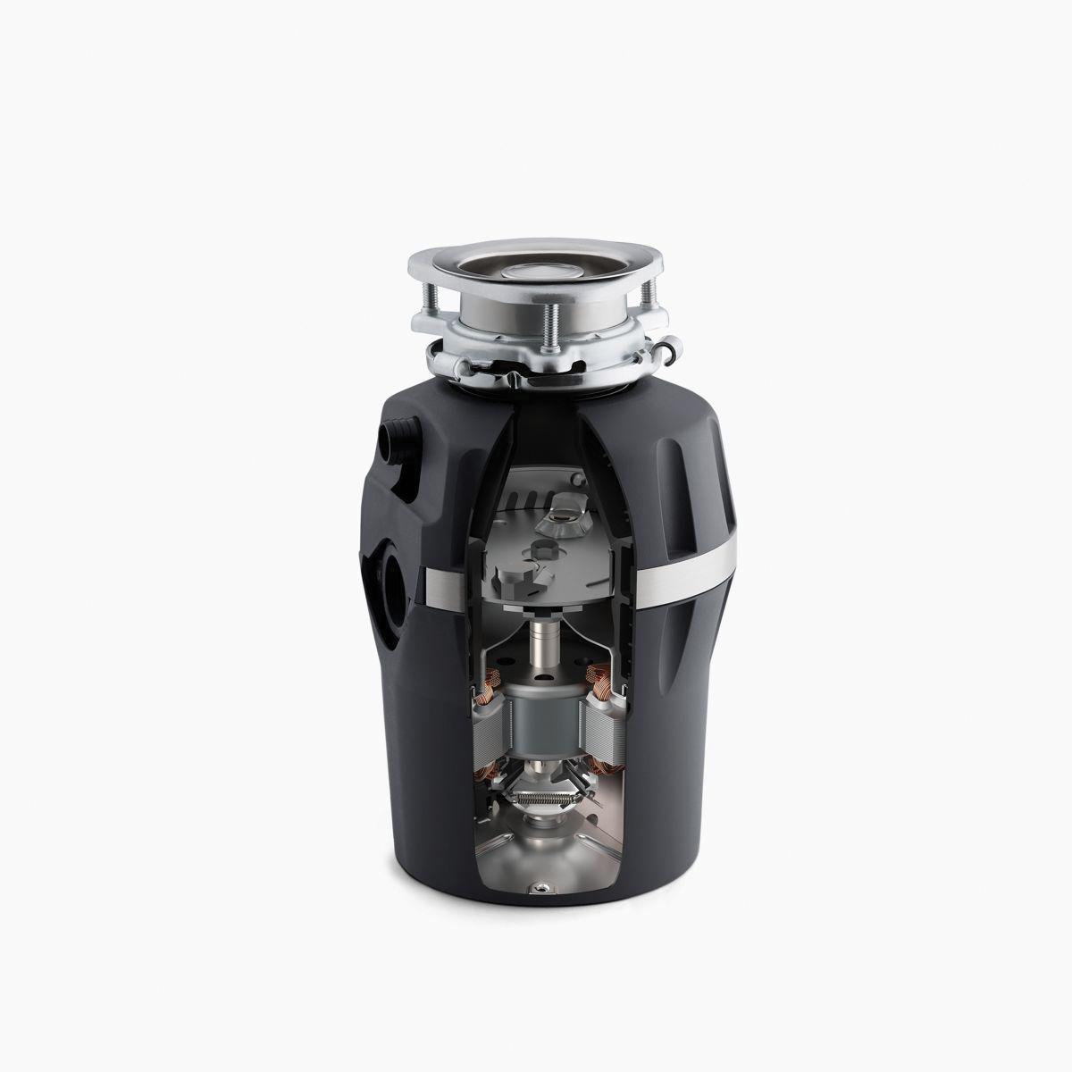 Kohler® K-29361-CHR Garbage Disposal, 120 V, 3/4 hp, 1725 rpm, Stainless Steel, Charcoal