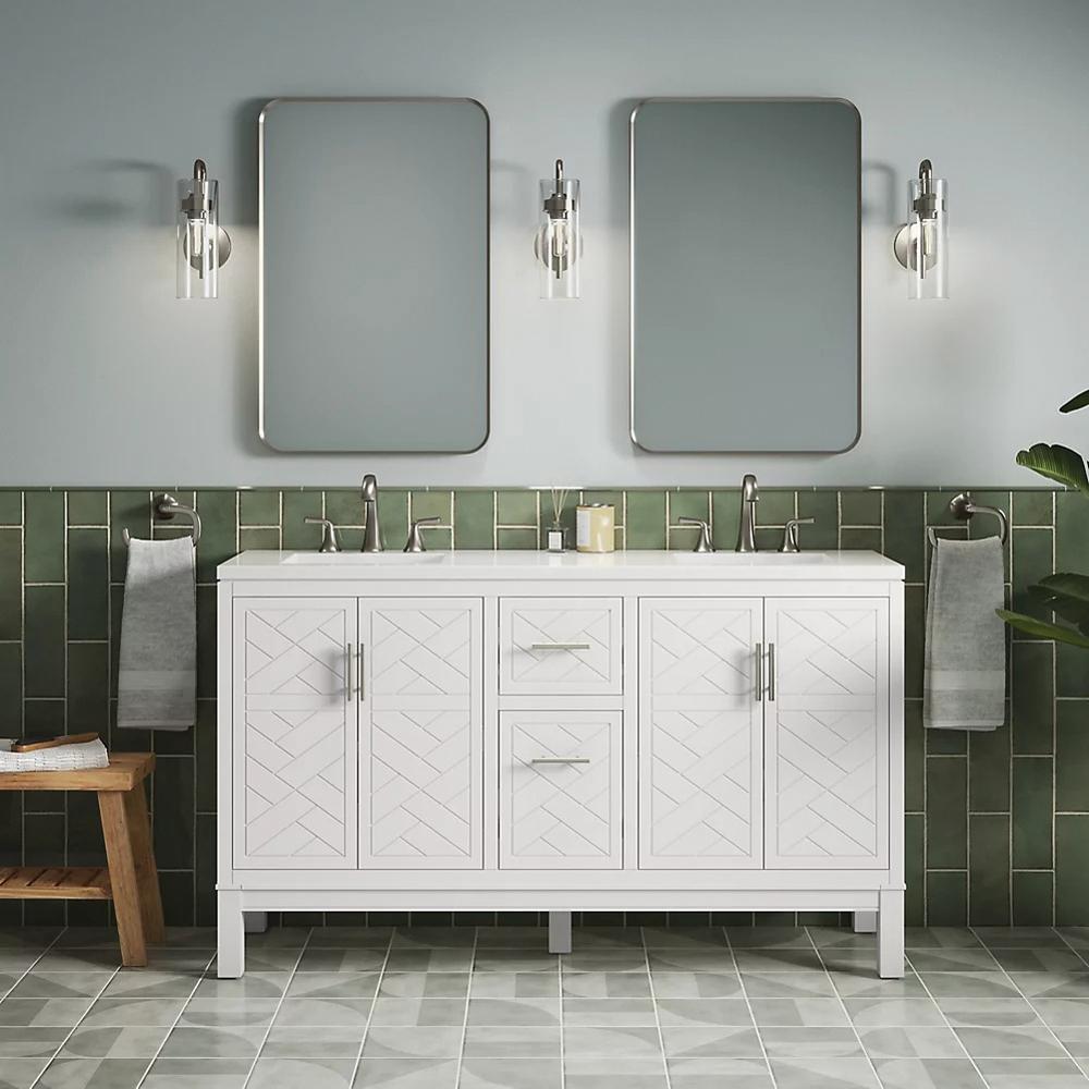 Kohler® Essential K-31365-BGL Framed Mirror, 45 in H, 30 in W, Rectangular, Metal Frame, Moderne Brushed Gold Frame thumbnail 2
