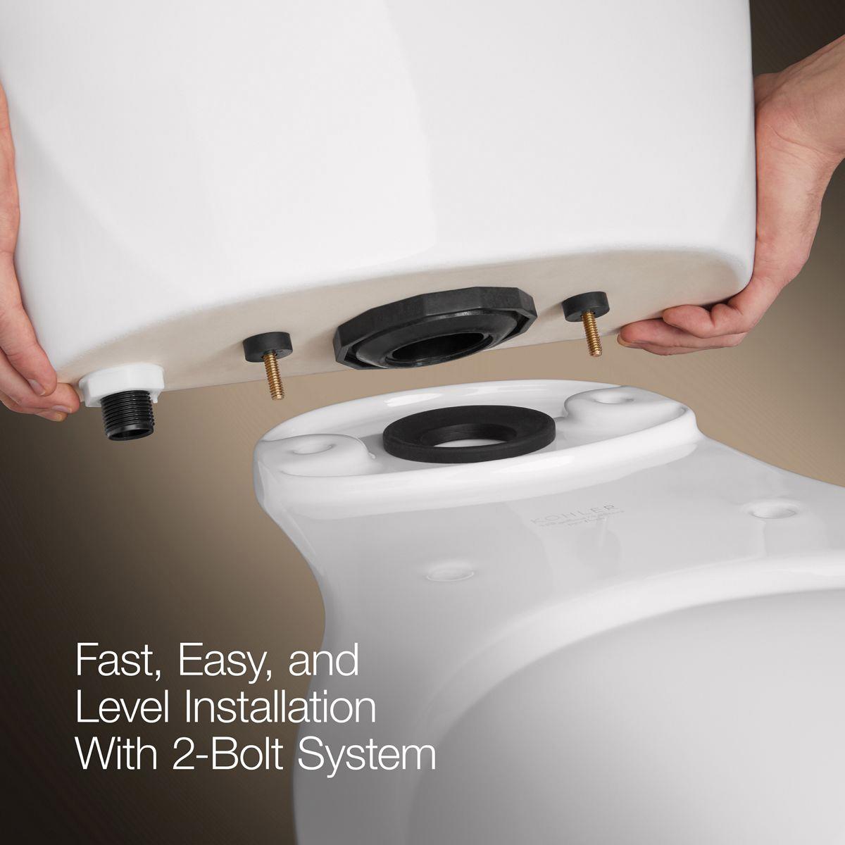 Kohler® Cimarron® K-31615-7 Toilet Tank, 1.28 gpf Flush Rate, Left Hand Trip Lever, Vitreous China, Black