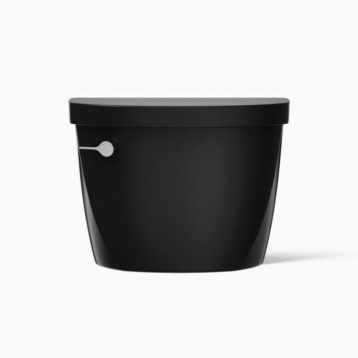 Kohler® Cimarron® K-31615-7 Toilet Tank, 1.28 gpf Flush Rate, Left Hand Trip Lever, Vitreous China, Black thumbnail 2