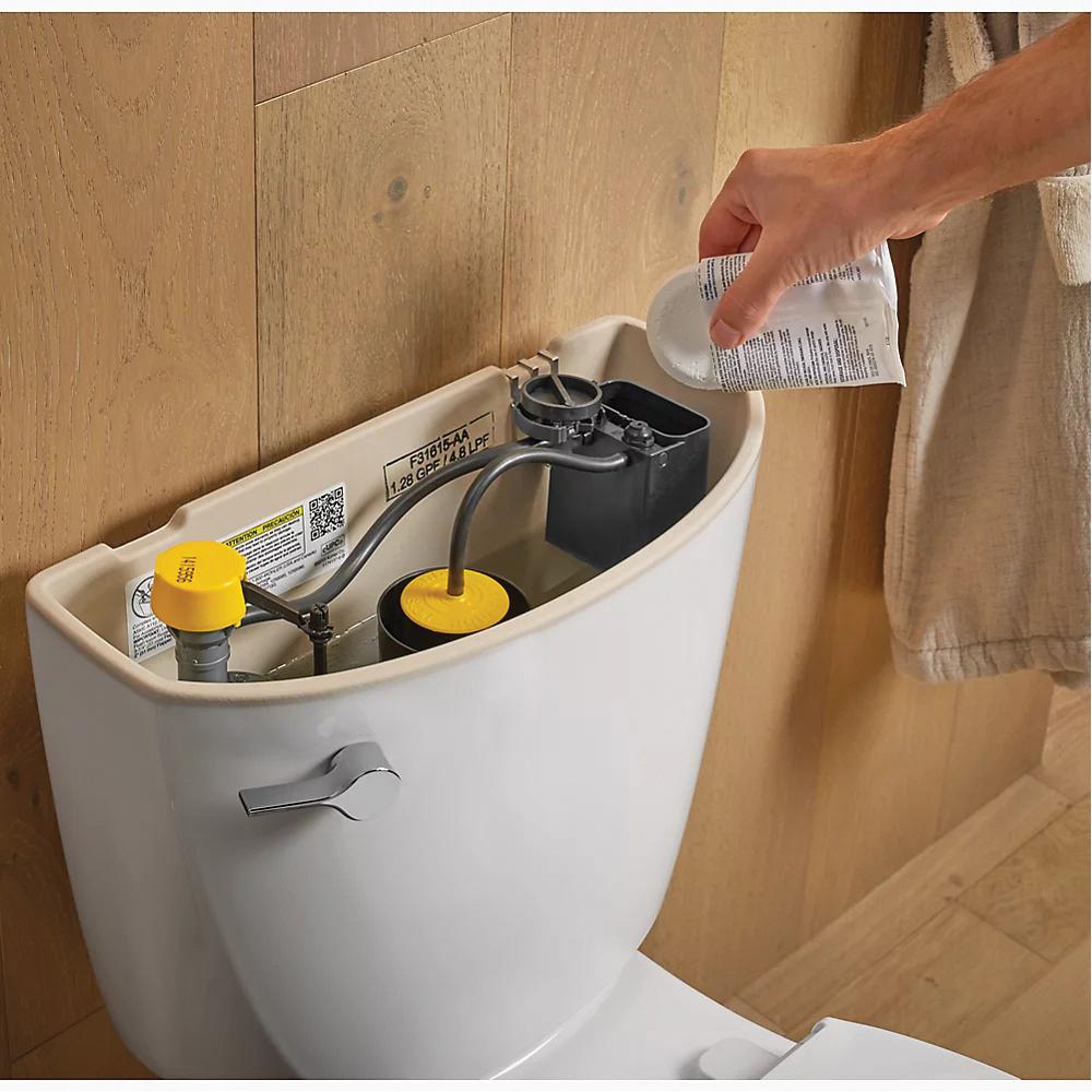 Kohler® Cimarron® K-31618-0 Toilet Tank, 1.28 gpf Flush Rate, Left Hand Trip Lever, White