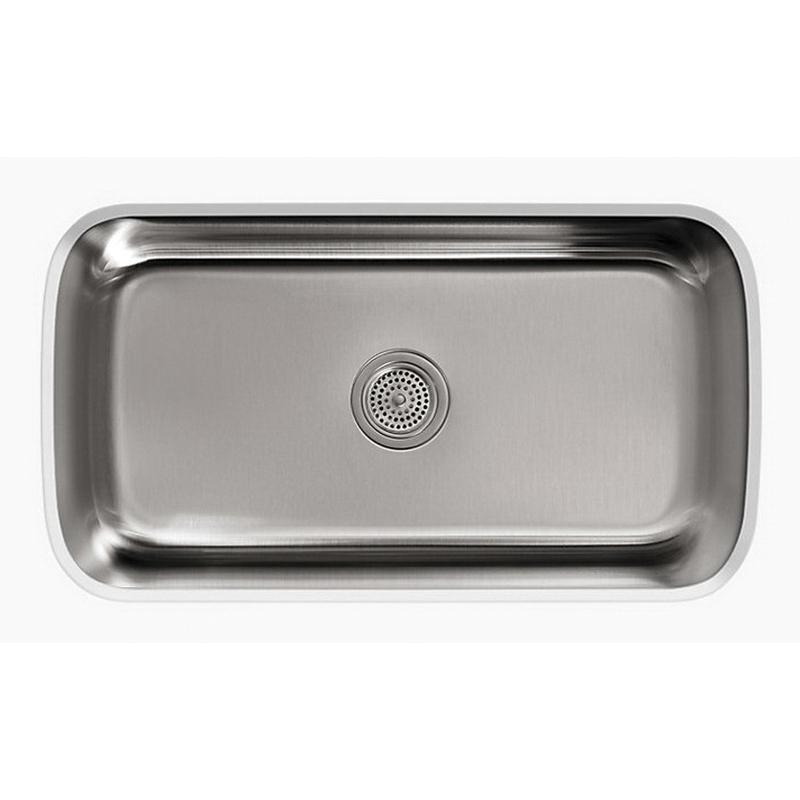 Kohler® Undertone® K-3183-NA Kitchen Sink, Rectangular, Stainless Steel