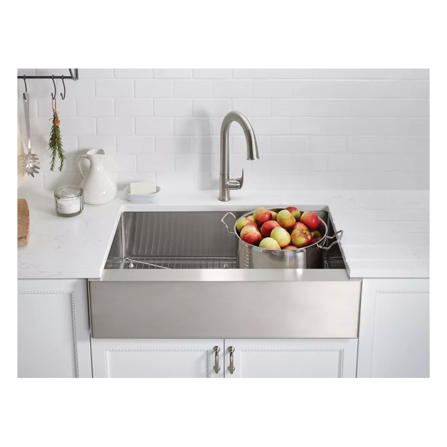 Kohler® Undertone® K-3351-NA Kitchen Sink, Rectangular, Stainless Steel, Stainless Steel, Import thumbnail 2