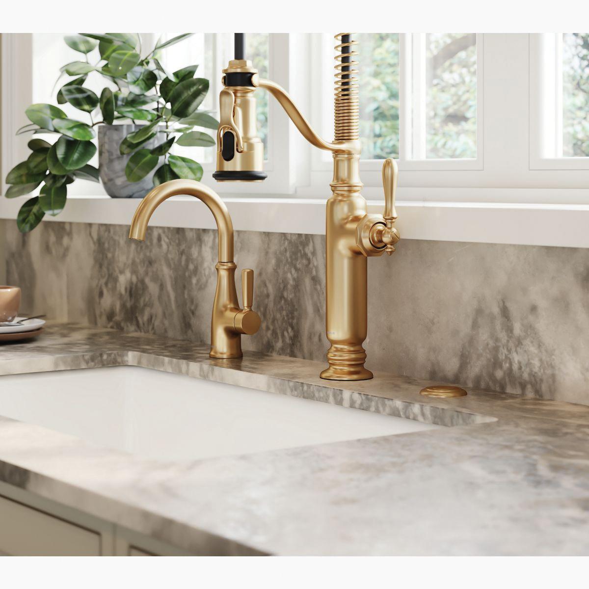 Kohler® K-35723-2MB Garbage Disposal Air Switch Kit, Brass/Plastic, Vibrant® Brushed Moderne Brass