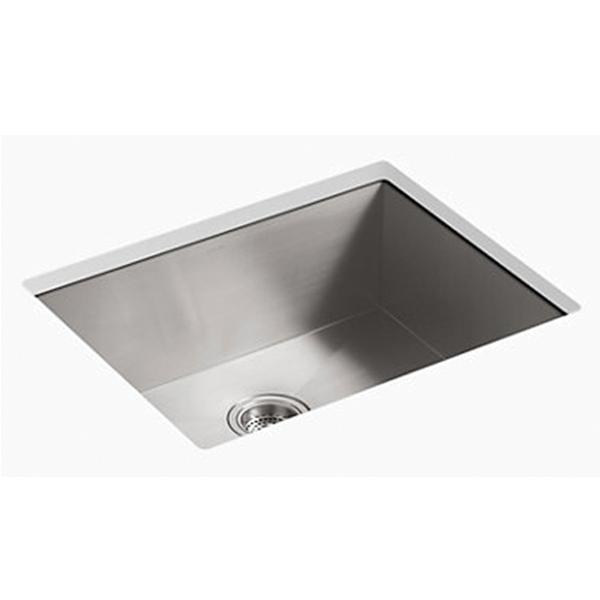 Kohler® Vault™ K-3822-4-NA Kitchen Sink, Rectangular, 4 -Hole, Stainless Steel, Domestic thumbnail 3
