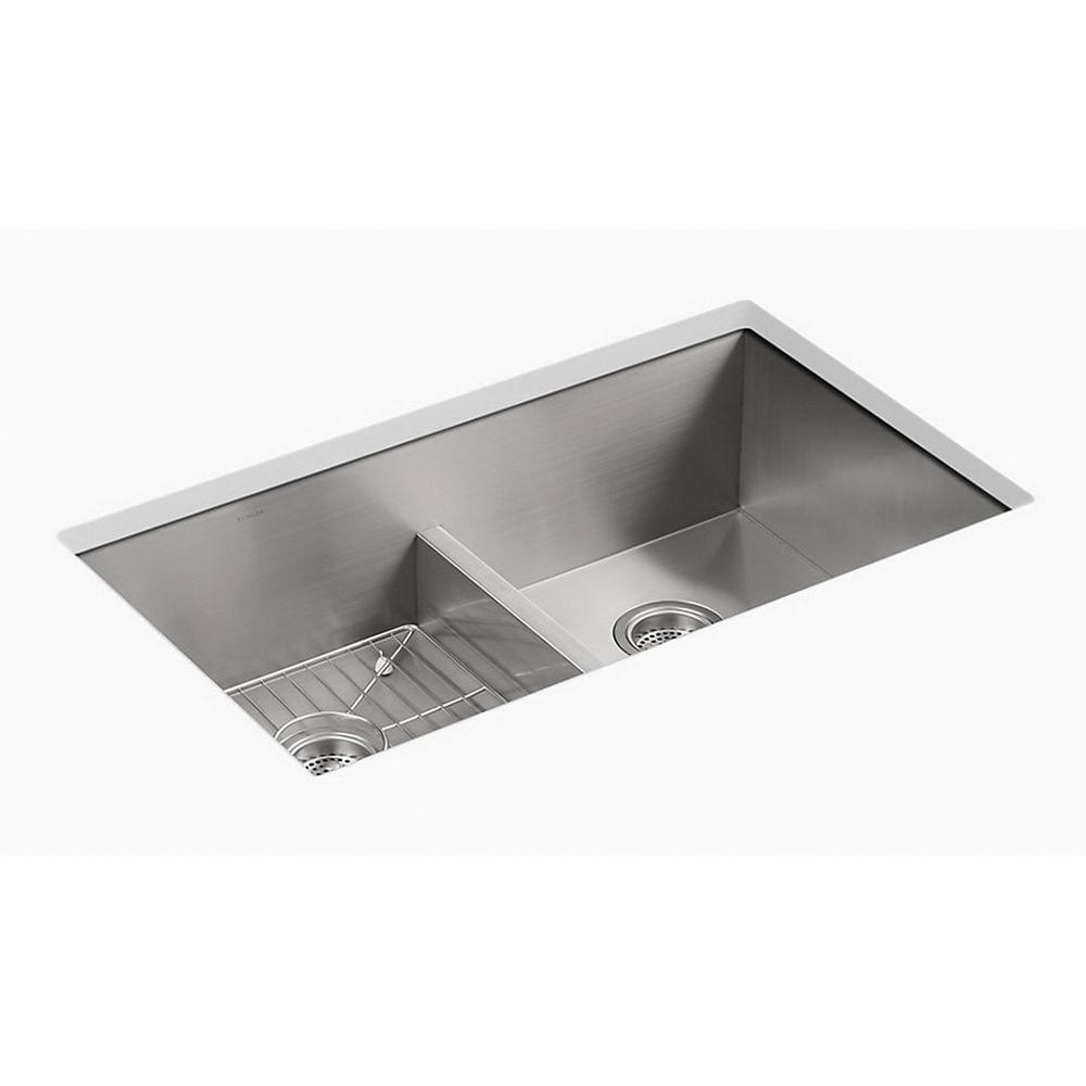 Kohler® Vault™ K-3838-1-NA Kitchen Sink, Rectangular, 1 -Hole, Stainless Steel thumbnail 2