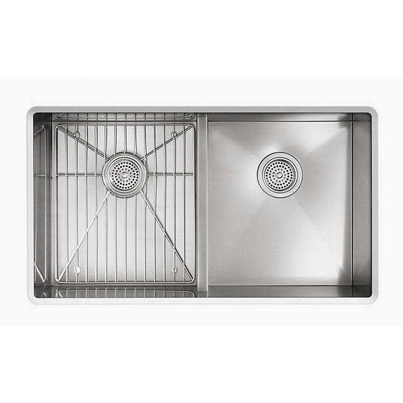Kohler® Vault™ K-3838-3-NA Kitchen Sink, Rectangular, 3 -Hole, Stainless Steel thumbnail 2