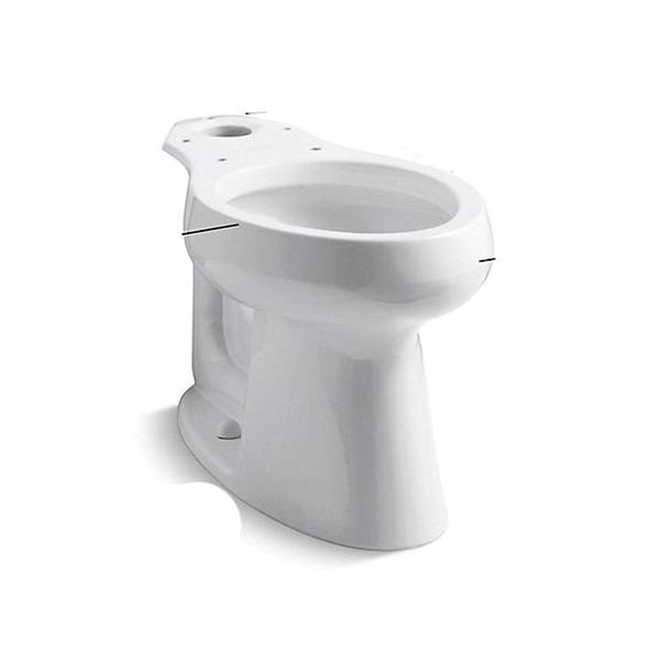 Kohler® Highline® Comfort Height® K-4199-96 Toilet Bowl, Elongated, 1.28 to 1.6 gpf Flush Rate, 12 in Rough-In, Biscuit