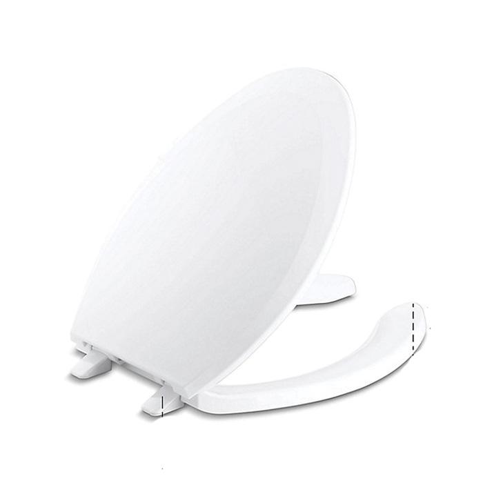 Kohler® Lustra™ K-4650-0 Toilet Seat, Elongated, Plastic, White, 1 in H x 14-3/16 in W x 18 in D, Commercial thumbnail 2