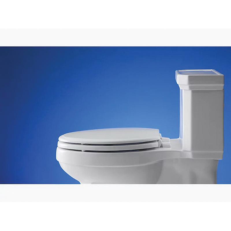 Kohler® Ridgewood® K-4694-0 Toilet Seat, Elongated, Wood, White, 1-1/16 in H x 14-3/16 in W x 18-5/8 in D thumbnail 2