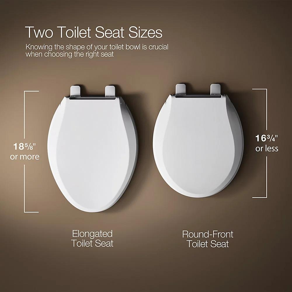 Kohler® Reve® K-4777-0 Toilet Seat, Elongated Closed Front, White, 27-1/4 in L x 14-3/8 in W x 28 in H thumbnail 3