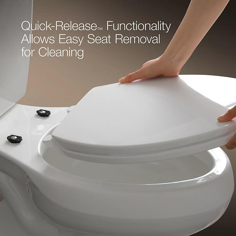 Kohler® Reve® K-4777-0 Toilet Seat, Elongated Closed Front, White, 27-1/4 in L x 14-3/8 in W x 28 in H