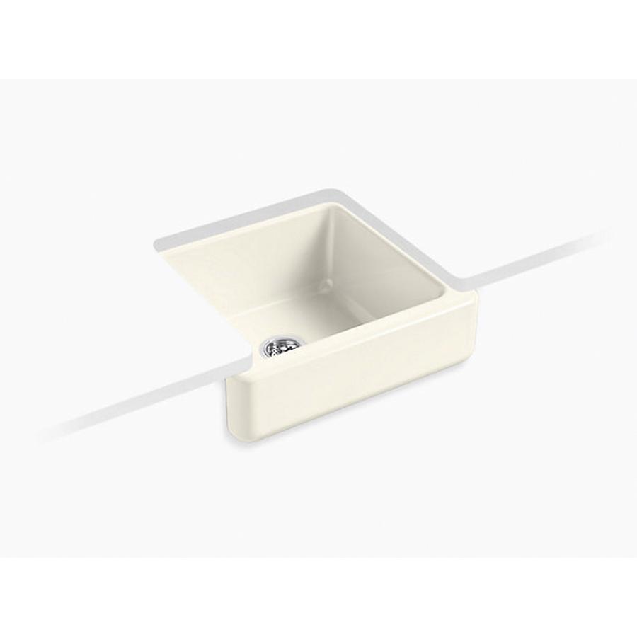 Kohler® Whitehaven® K-5664-FF Kitchen Sink, Rectangular, Cast Iron, Sea Salt, Enamel, Domestic thumbnail 3