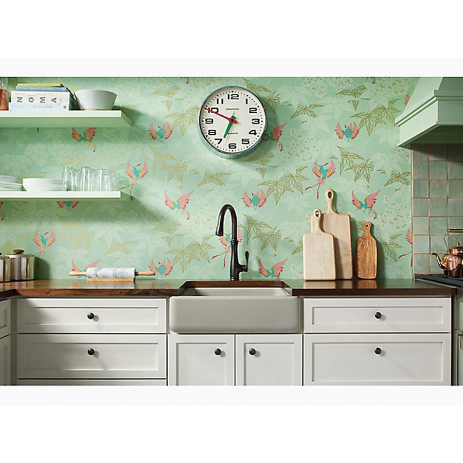 Kohler® Whitehaven® K-5664-FF Kitchen Sink, Rectangular, Cast Iron, Sea Salt, Enamel, Domestic thumbnail 2