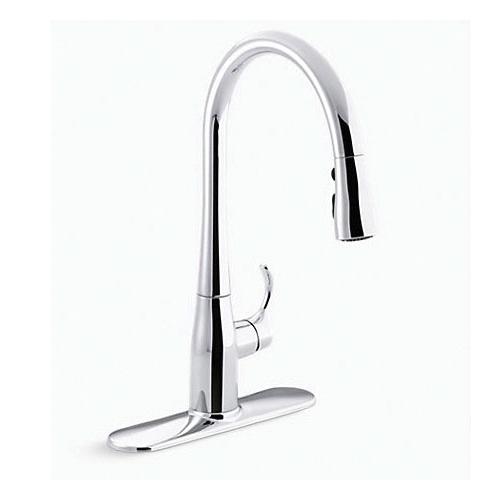 Kohler Simplice® K-596-VS 1-Handle Pull-Down Spray Kitchen Faucet, 2.2 gpm, Vibrant Stainless