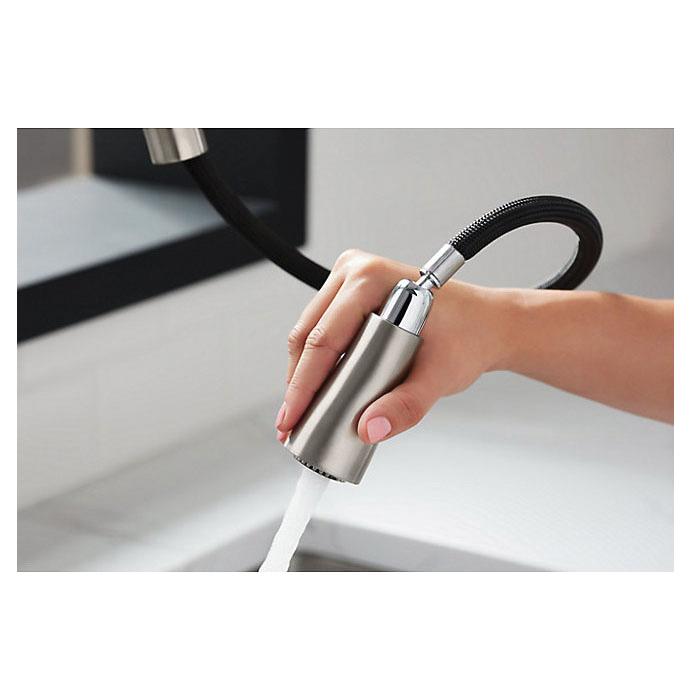 Kohler Simplice® K-596-VS 1-Handle Pull-Down Spray Kitchen Faucet, 2.2 gpm, Vibrant Stainless
