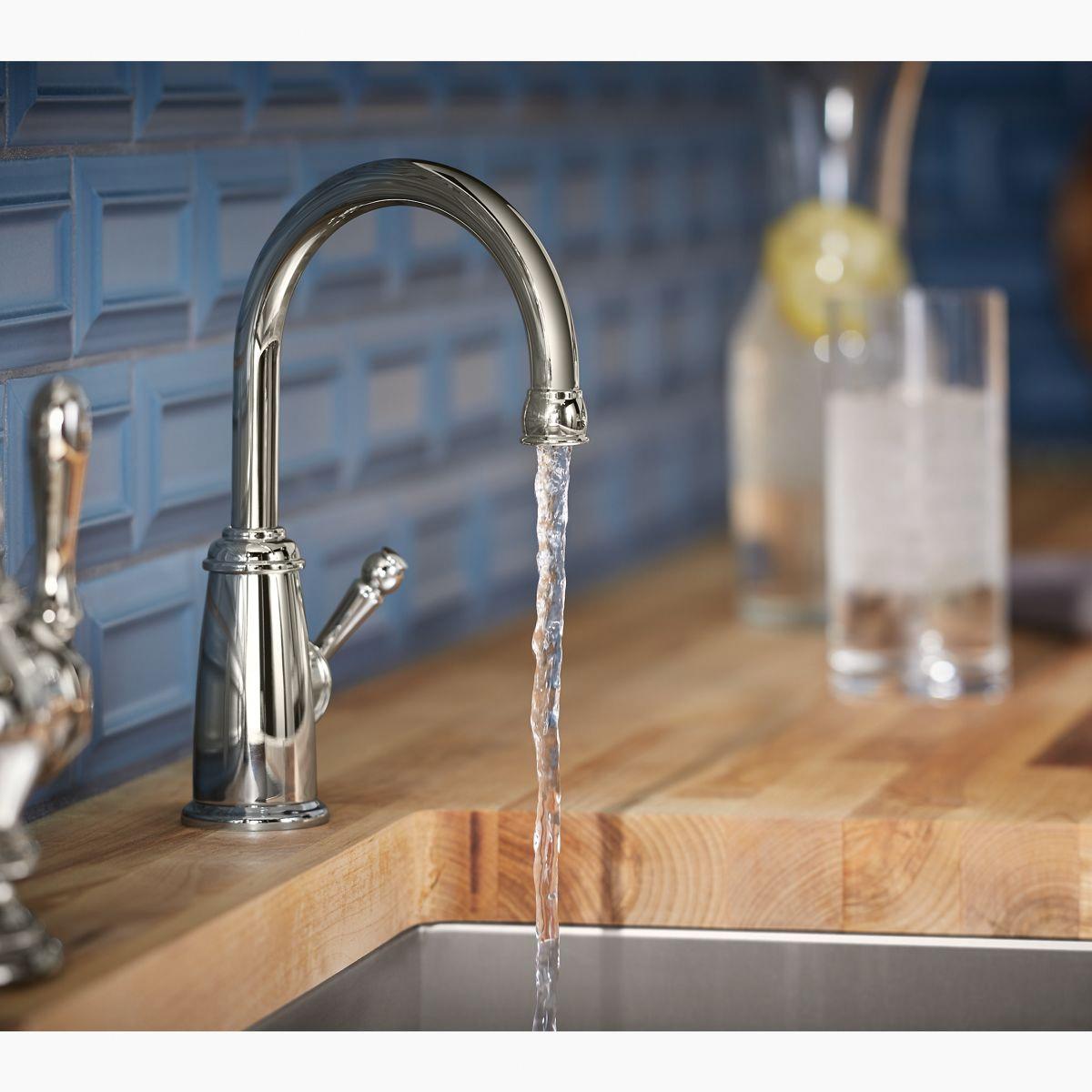 Kohler® Wellspring® K-6666-AG-2MB Beverage Faucet, Deck, 1-Handle, Vibrant® Brushed Moderne Brass thumbnail 2