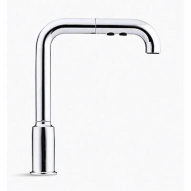 Kohler® Purist® K-7505-2MB Kitchen Faucet, Deck, Pull-Out, Vibrant® Moderne Brushed Brass