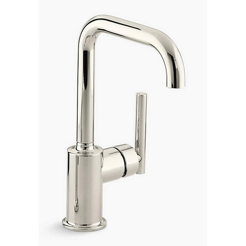 Kohler® Purist® K-7509-SN Kitchen Faucet, Deck, Single Handle, Vibrant® Polished Nickel