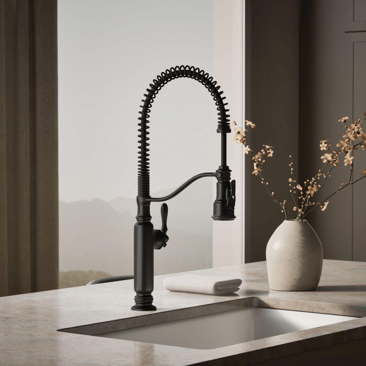 Kohler® Tournant™ K-77515-BL Kitchen Faucet, Deck, Single-Handle, Matte Black thumbnail 4