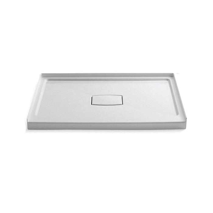 Kohler&reg; Archer&reg; K-9397 Single Threshold Center Drain Acrylic Shower Base with Removable Cover, 48 inch L x 36 inch W x 3-11/16 inch H, White