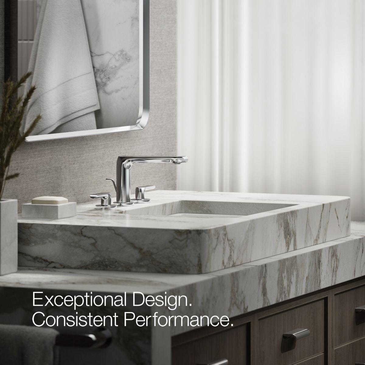 Kohler® Avid® K-97352-4-2MB Bathroom Sink Faucet, 2-Handle, Deck, Widespread, Vibrant® Brushed Moderne Brass thumbnail 4