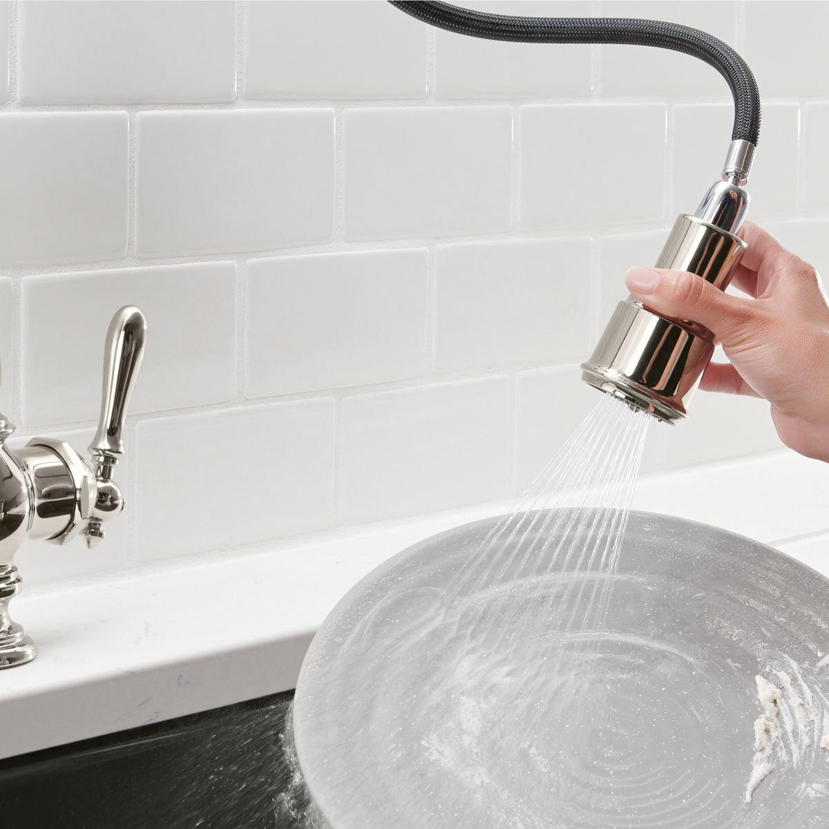 Kohler® Artifacts® K-99259-BL Kitchen Sink Faucet, Deck, Pull-Down, With Side Spray, Matte Black thumbnail 3