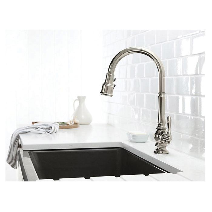 Kohler® Artifacts® K-99259-CP Kitchen Faucet, Pull-Down, Polished Chrome thumbnail 2
