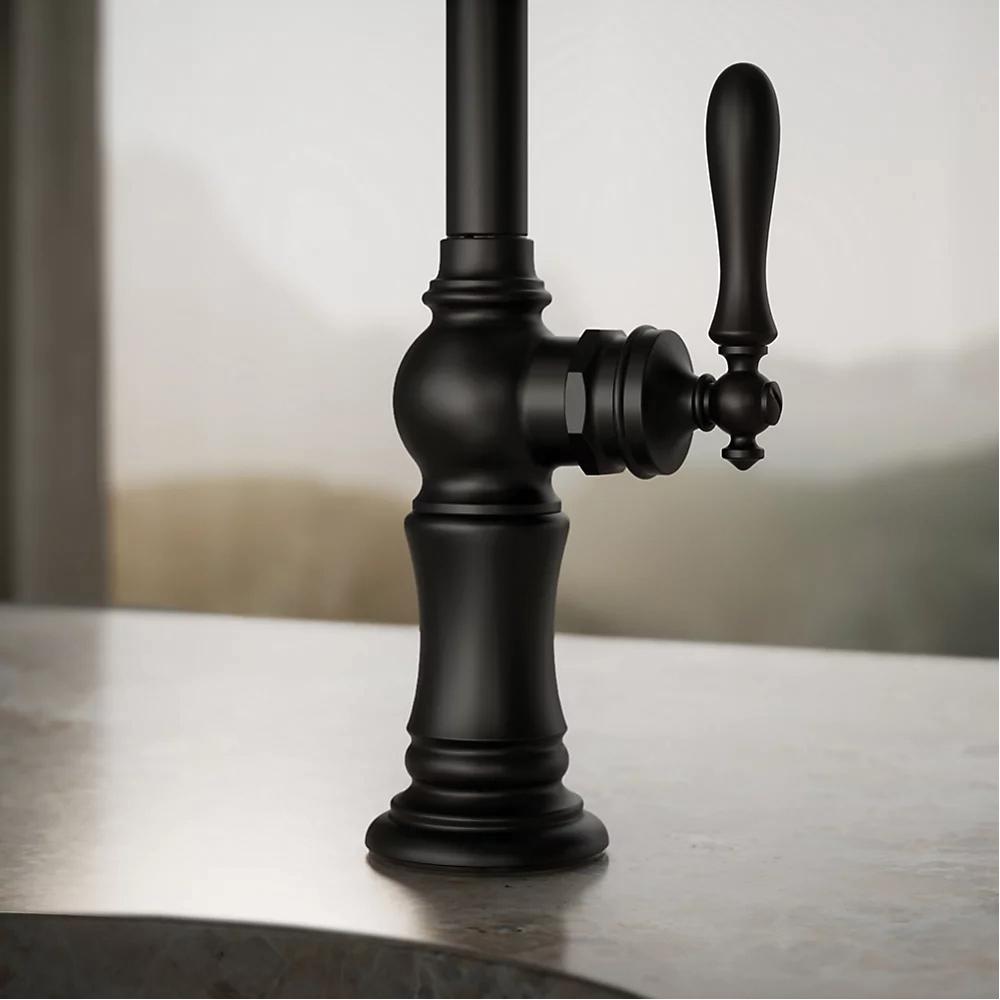 Kohler® Artifacts® K-99264-BL Kitchen Sink Faucet, Deck, Single-Handle, Matte Black thumbnail 4