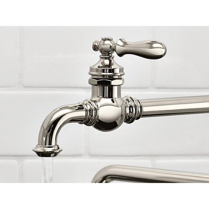 Kohler® Artifacts® K-99270-2BZ Pot Filler Faucet, Wall, Dual-Handle, Oil-Rubbed Bronze thumbnail 4