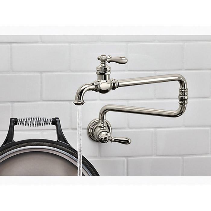 Kohler® Artifacts® K-99270-2BZ Pot Filler Faucet, Wall, Dual-Handle, Oil-Rubbed Bronze thumbnail 2