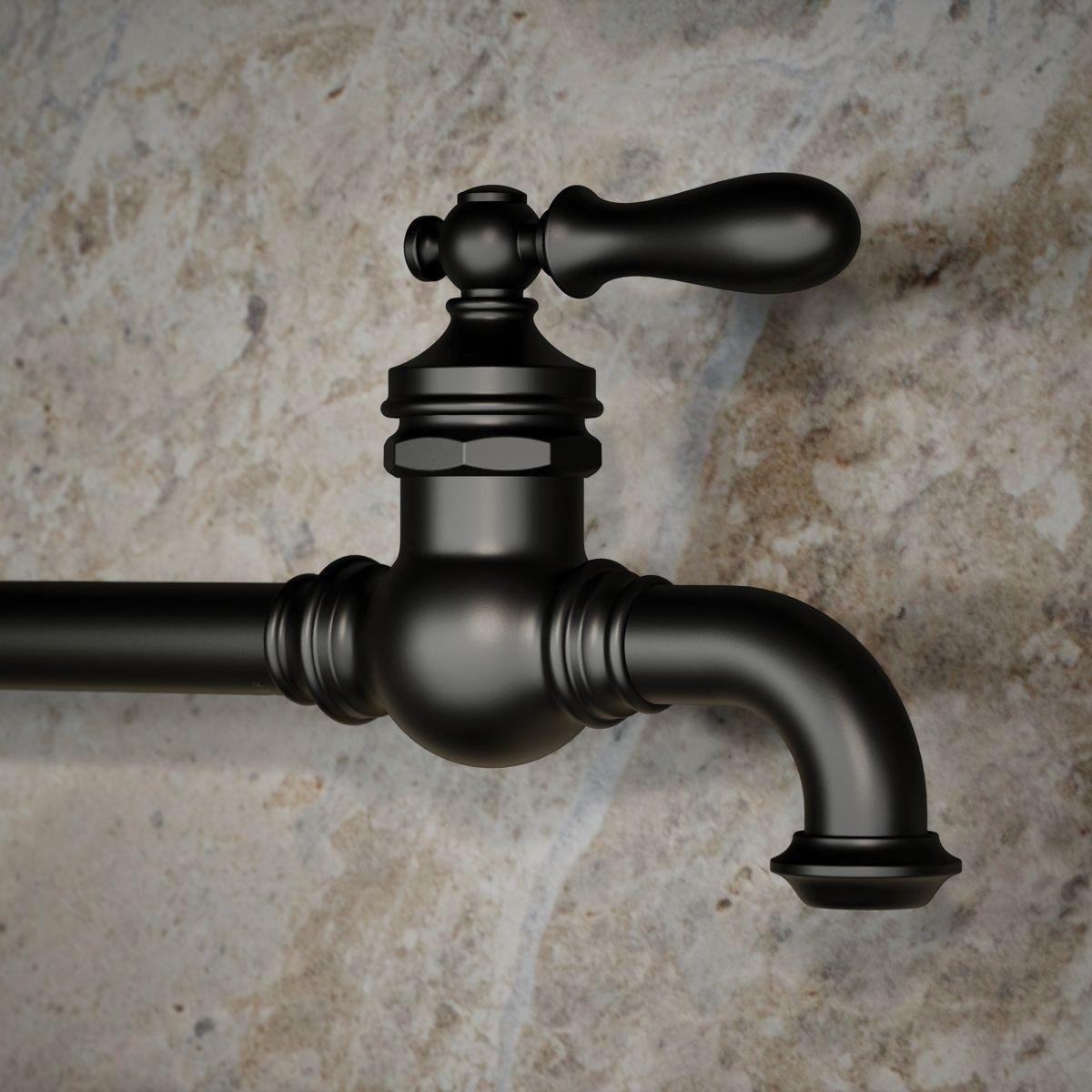 Kohler® Artifacts® K-99270-BL Pot Filler, Wall, Dual-Handle, Matte Black thumbnail 3
