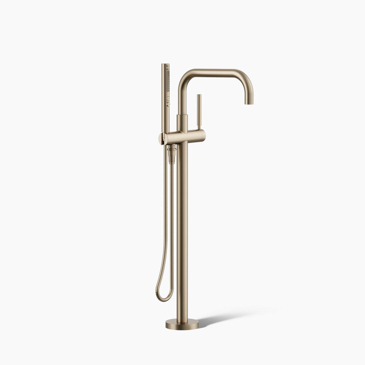 Kohler® Purist® K-T97328-4-BV Bath Filler Trim, Fixed Spout, 1-Handle, 12-1/16 in Spout Reach, Floor-Mount thumbnail 3