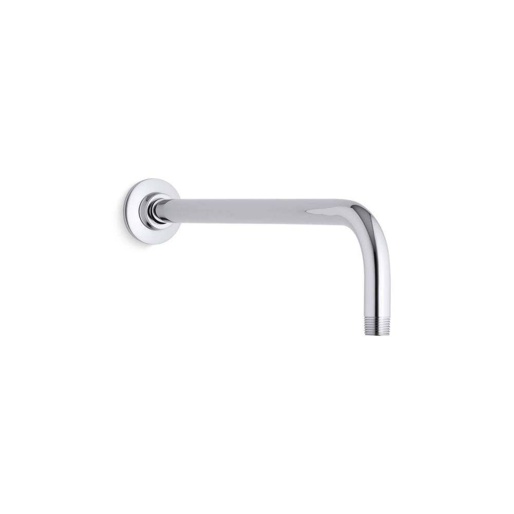 Kohler MasterShower® K-10124 Wall Mount Brass Shower Arm with Flange, 1/2 inch IPS NPT, 14-5/8 inch, Polished Chrome