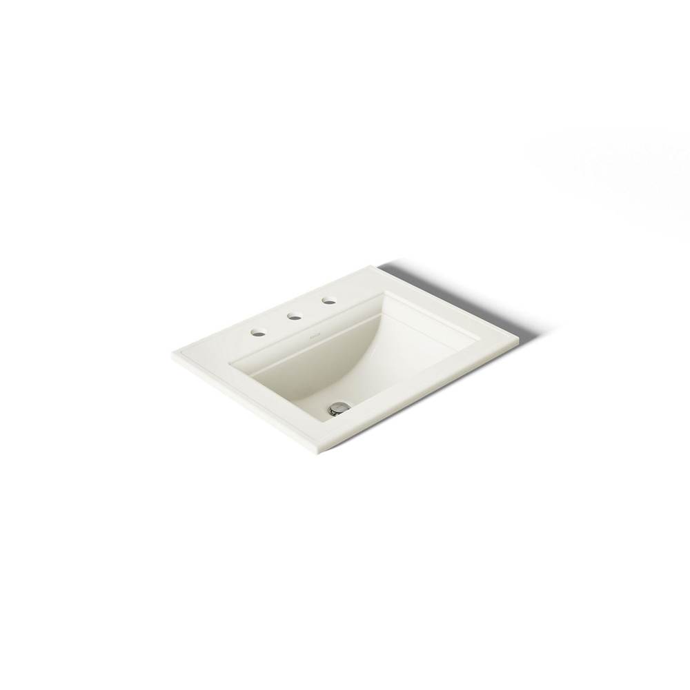 Kohler Memoirs® K-2337-8 1-Basin Vitreous China Self-Rimming Countertop Lavatory, 22-3/4 inch x 18 inch, Biscuit