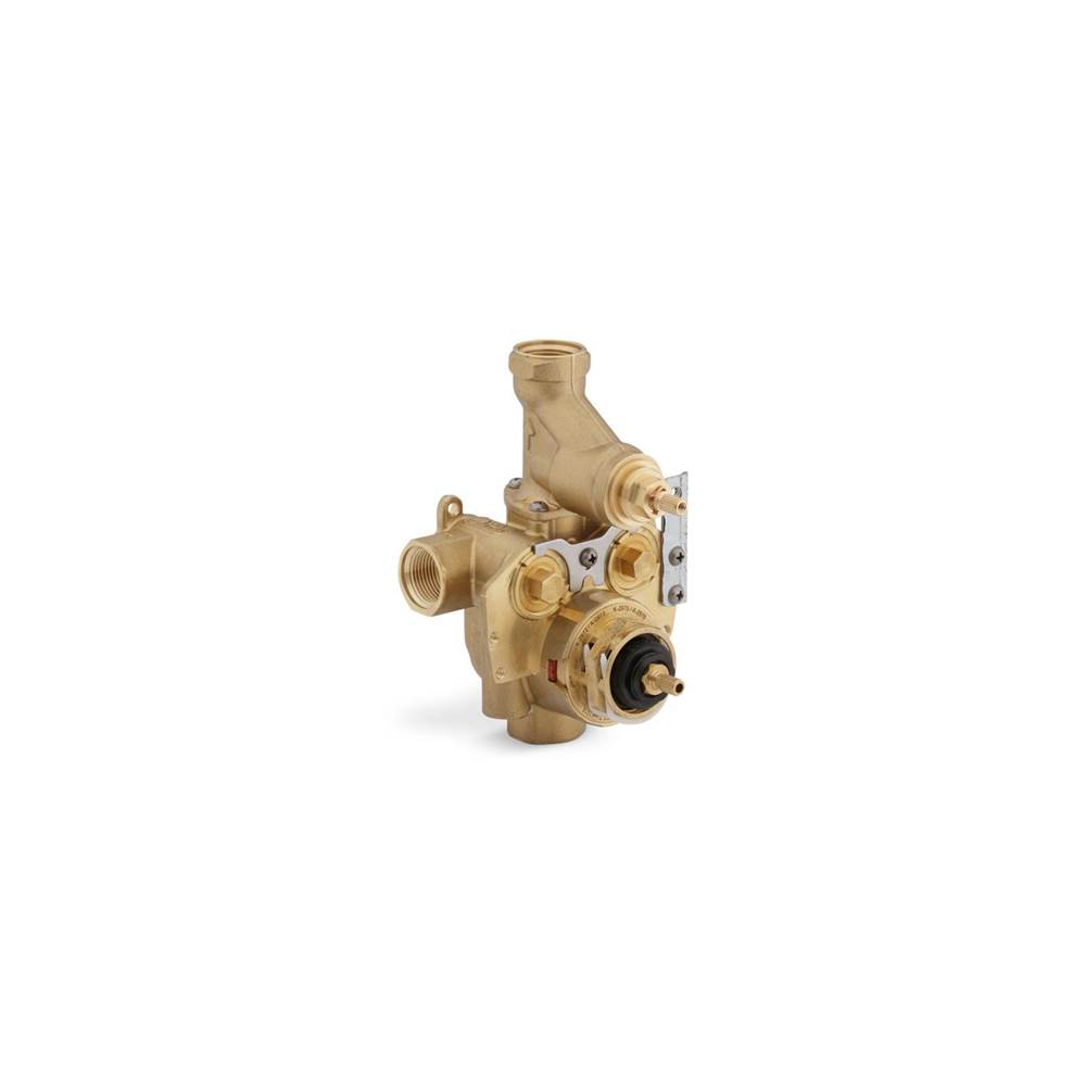 Kohler MasterShower&reg; K-2976-KS-NA Brass Stacked Thermostatic Mixing Valve, 3/4 inch NPT, 17.2 gpm