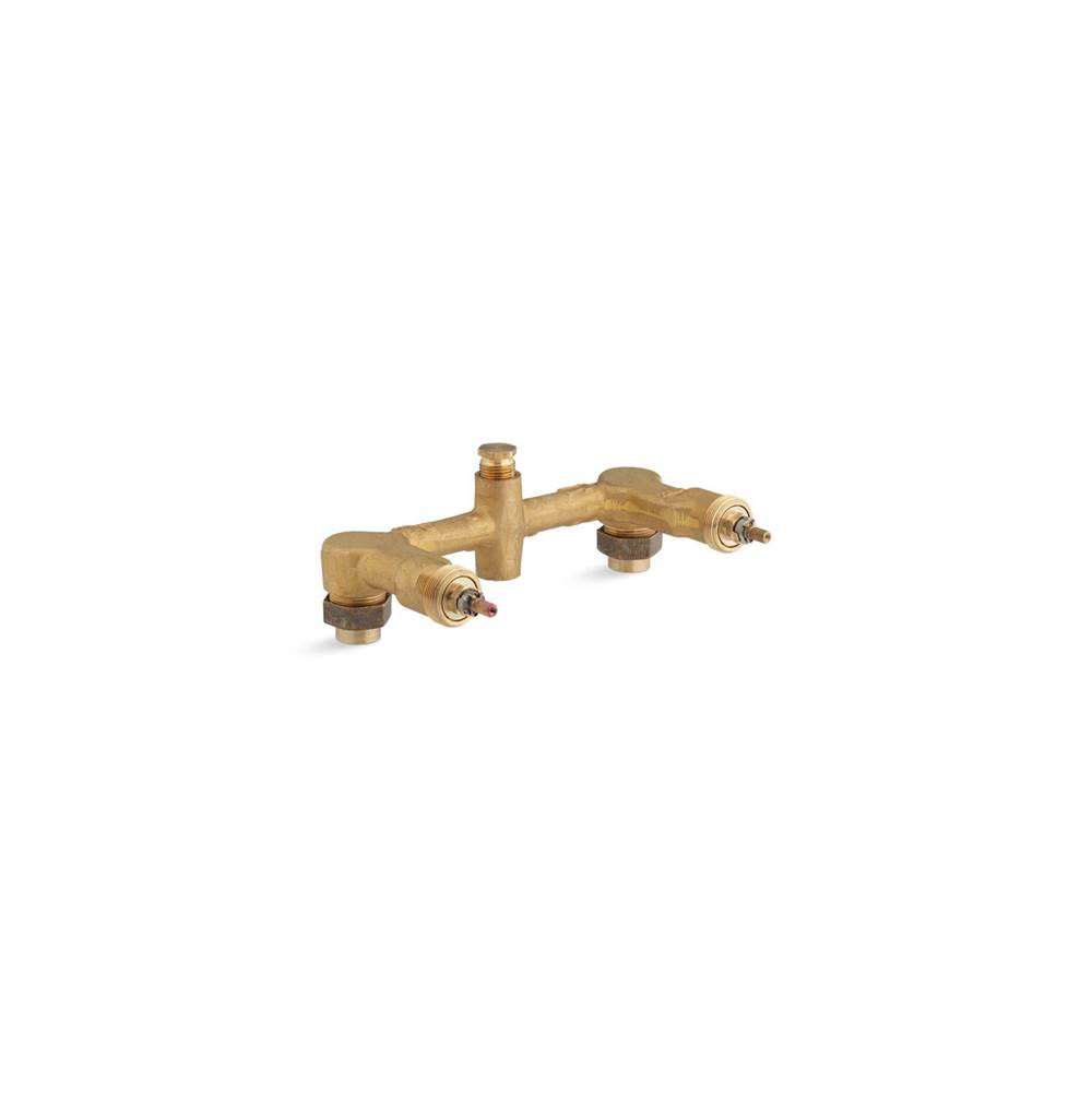 Kohler&reg; K-302-K Brass Widespread Ceramic In-wall Two-handle Valve System With Centers, 1/2 inch NPT